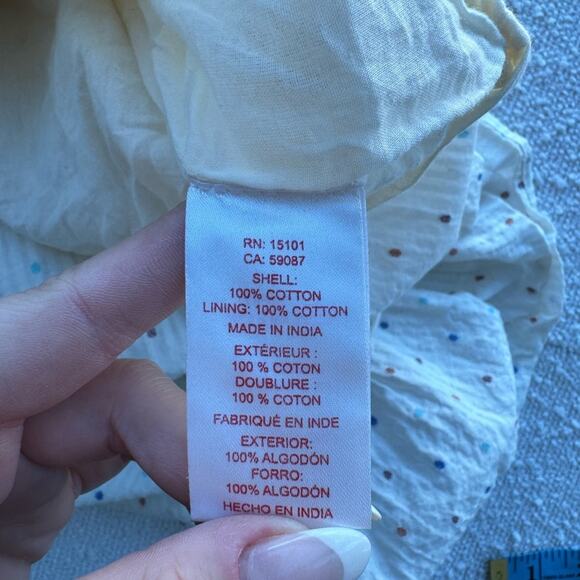 Red Carter Asmae Strapless Cotton Ruffled Cream Midi Dress Size Small - Picture 13 of 15